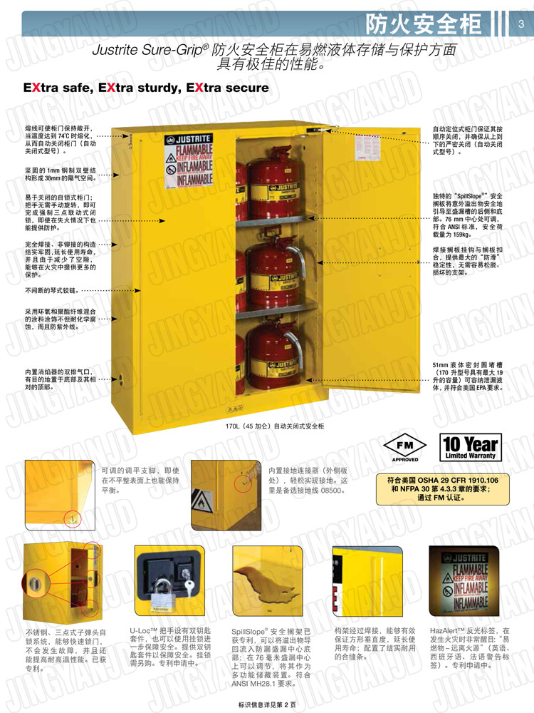 美國(guó)杰斯瑞特，防火安全柜，justrite防火柜，justrite安全柜，防爆柜justrite