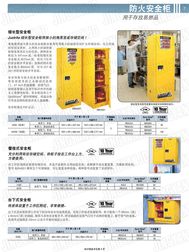 美國(guó)杰斯瑞特，防火安全柜，justrite防火柜，justrite安全柜，防爆柜justrite