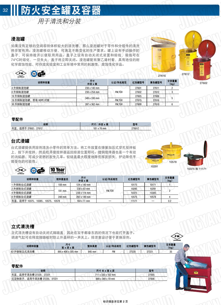 美國(guó)杰斯瑞特，justrite，臺(tái)式浸泡罐，立式清洗槽，清洗罐