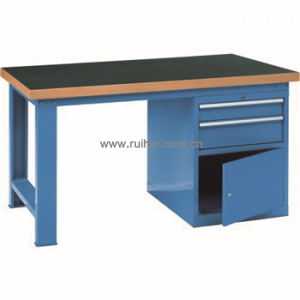 重型工作臺(tái)高分子桌板帶兩抽單門柜，GF1500-C，GF1800-C，GF2000-C
