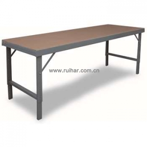 重型硬木鋼制臺(tái)面可折疊升降工作臺(tái)，WBF-TH-3096-95