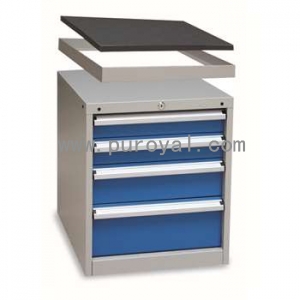 工具柜565×580×650mm(4抽屜帶頂框50mm高)，XB55AN-4SG