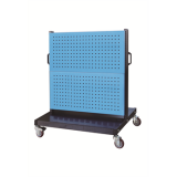 移動(dòng)型雙面物料架960×640×1156mm(4方孔)，XKM-2240