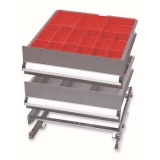 工具柜分類盒，紅色塑料分類盒75×75×46mm，SH-23