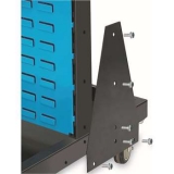 移動型雙面物料架960×610×1110mm(2方孔2百葉)，KM-2222