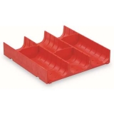工具柜分類槽，紅色塑料分類槽3格 150×150×28mm，SH-12