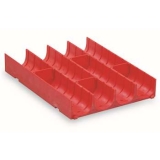工具柜分類槽，紅色塑料分類槽4格 150×150×28mm，SH-11