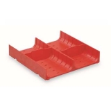 工具柜分類槽，紅色塑料分類槽2格 150×150×28mm，SH-13